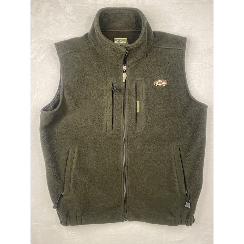 Drake Waterfowl Systems XL Olive Green Polyester Hunting Vest Full Zip Pockets